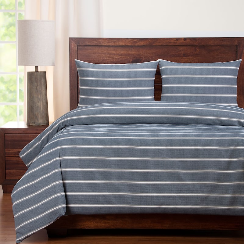 Revolution Plus, Everlast Hamilton Navy Stain Resistant Duvet Cover