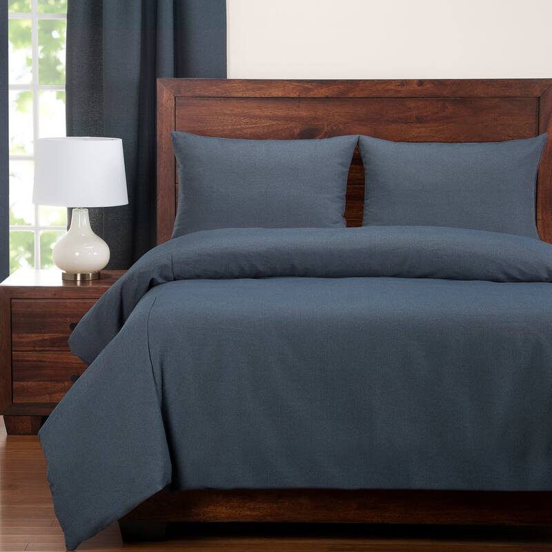 Revolution Plus, Everlast Navy & Plum Duvet Covers - Navy - California King