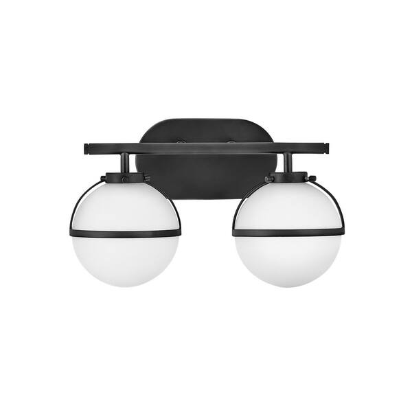 slide 1 of 1, Hinkley Hollis 2-Light Vanity in Black