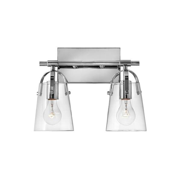 slide 1 of 1, Hinkley Foster 2-Light Vanity in Chrome