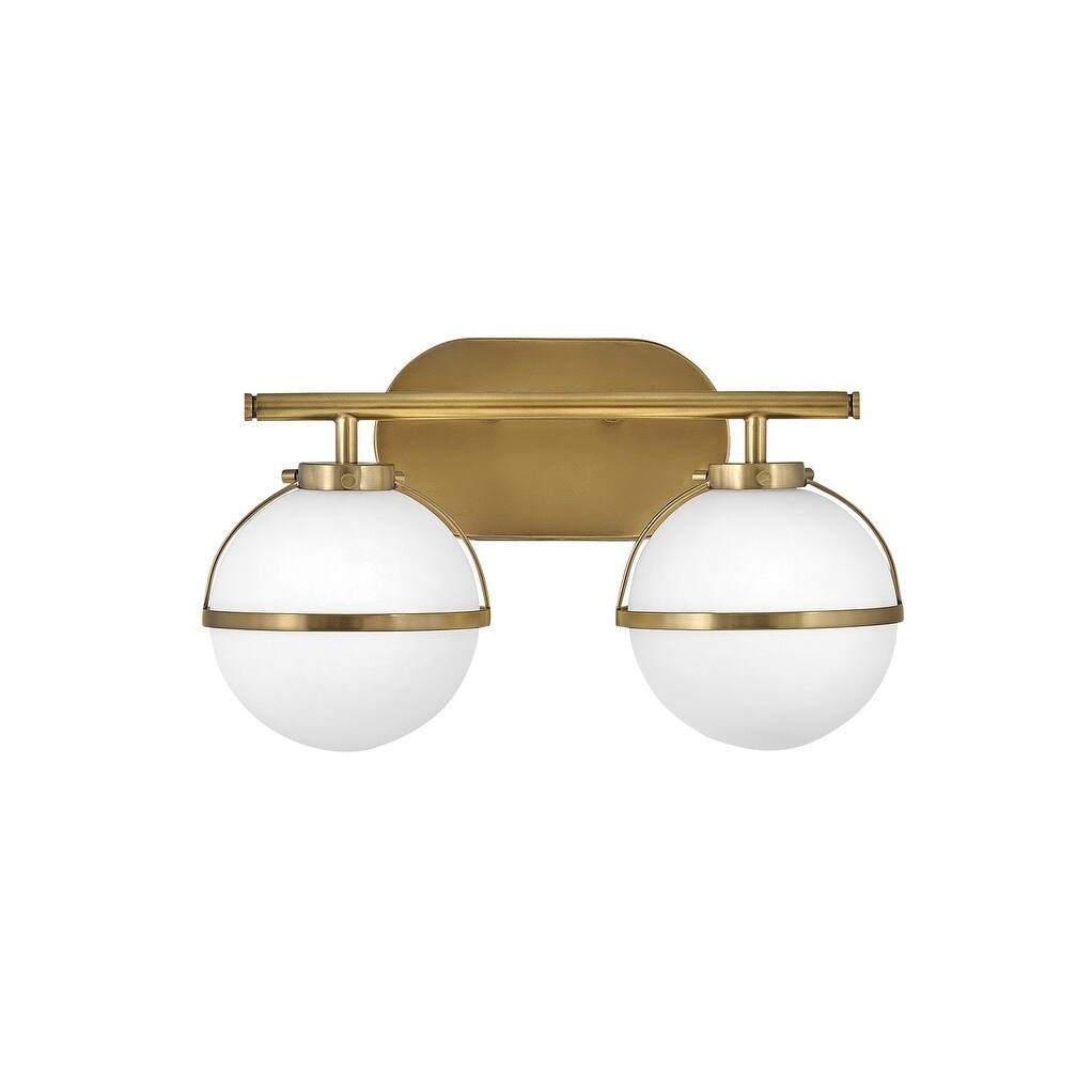Hinkley Hollis 2-Light Vanity in Heritage Brass