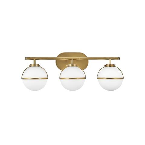 Hinkley Hollis 3-Light Vanity in Heritage Brass