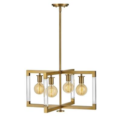 Hinkley Kellen 4-Light in Lacquered Brass