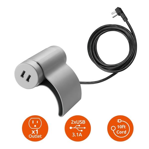 Shop Link2home Sofa Socket 10ft Extension Cord 1 Outlet 2 Ports