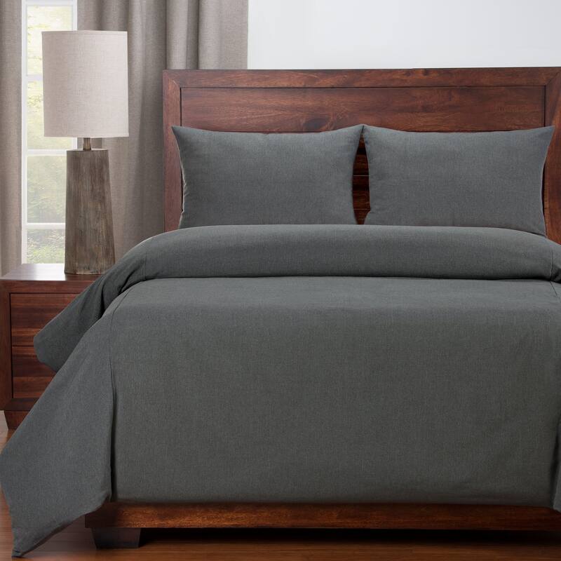 Copper Grove Taynin Stain-resistant Slate Grey Duvet Cover