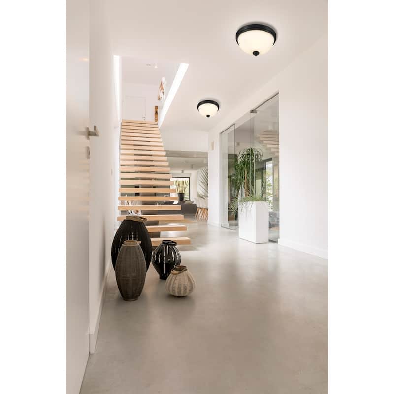 Ashton 2 Light Flush Mount in Matte Black