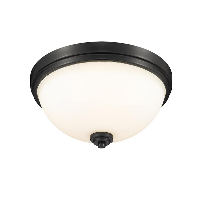 Ashton 2 Light Flush Mount in Matte Black