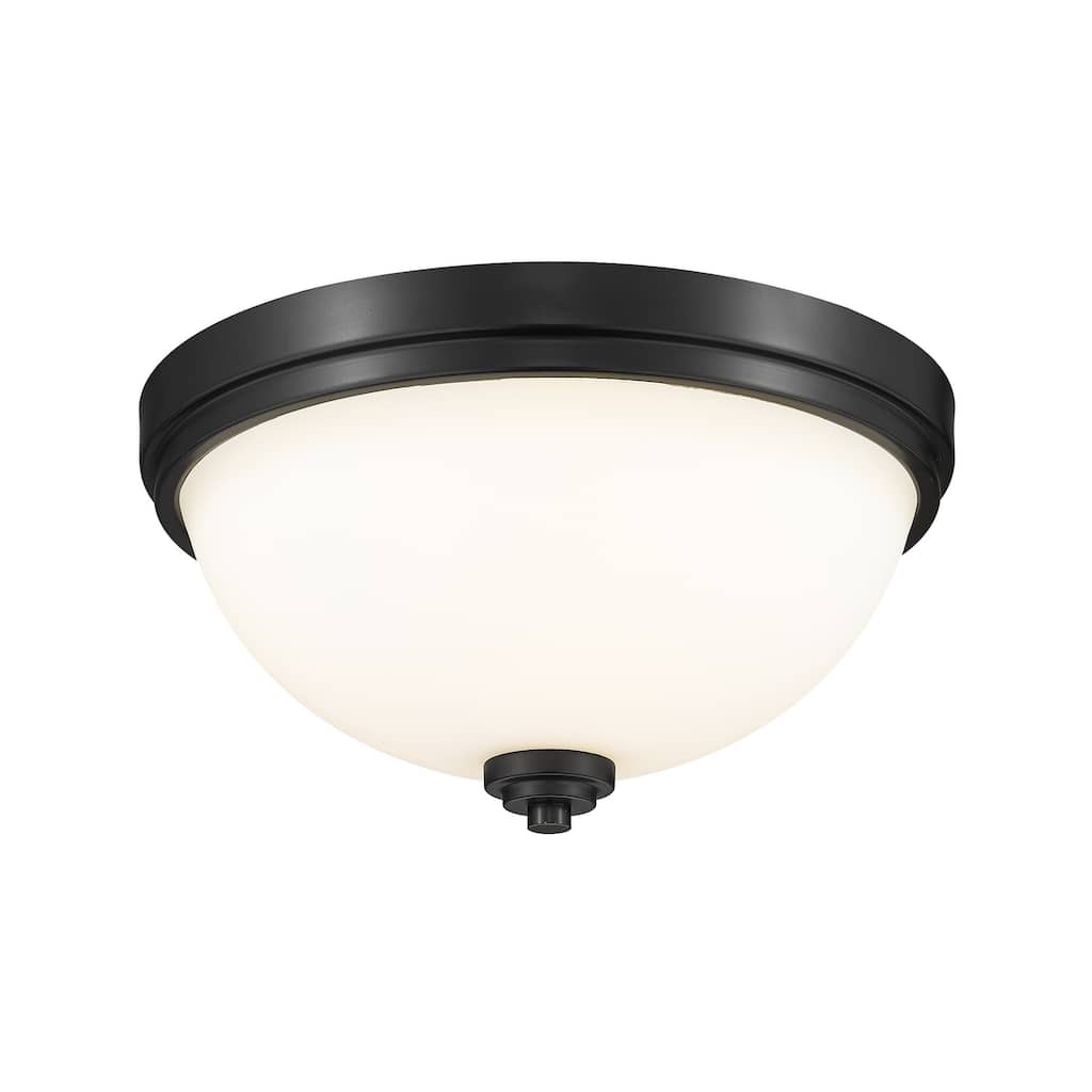 Ashton 2 Light Flush Mount in Matte Black