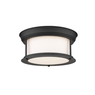 Sonna 2 Light Flush Mount in Matte Black