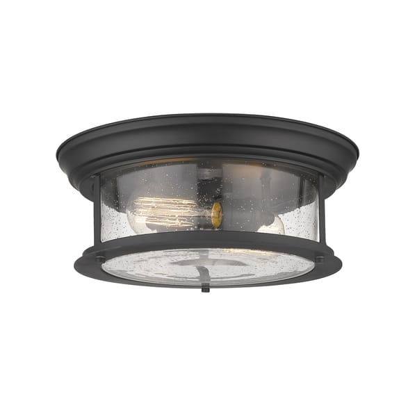 Sonna 2 Light Flush Mount in Matte Black - Bed Bath & Beyond - 28593310