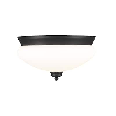 Amon 2 Light Flush Mount in Matte Black