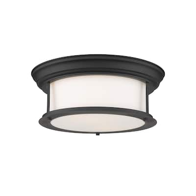 Sonna 2 Light Flush Mount in Matte Black