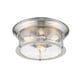 preview thumbnail 4 of 2, Sonna 3 Light Flush Mount in Brushed Nickel
