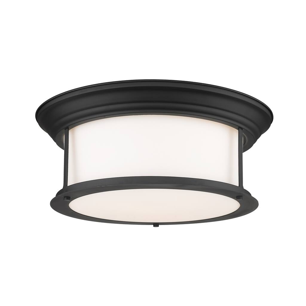 Sonna 3 Light Flush Mount in Matte Black