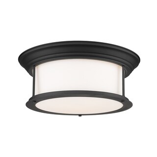 Sonna 3 Light Flush Mount in Matte Black