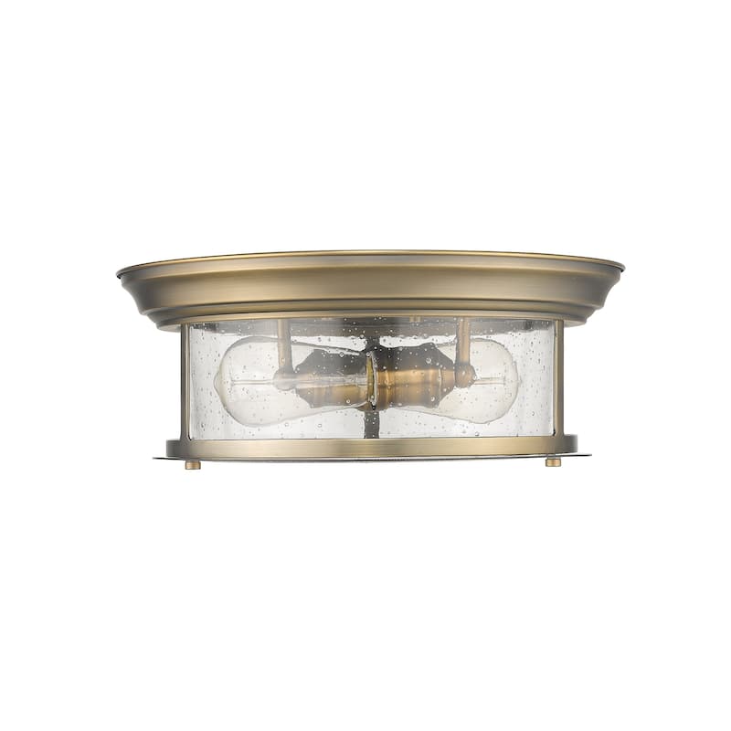 Joliet 1 Light Flush Mount in Olde Brass - Olde Brass