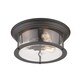 preview thumbnail 4 of 2, Sonna 3 Light Flush Mount in Bronze