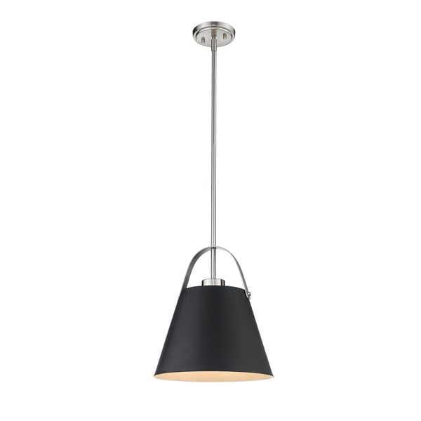 black and nickel pendant light