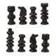 Check in Gray Onyx and Marble Chess Set - Black - Thumbnail 6