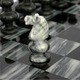 Check in Gray Onyx and Marble Chess Set - Black - Thumbnail 4