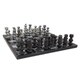 Check in Gray Onyx and Marble Chess Set - Black - Thumbnail 1