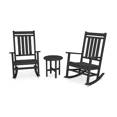 POLYWOOD Estate 3-Piece Porch Rocking Chair Set