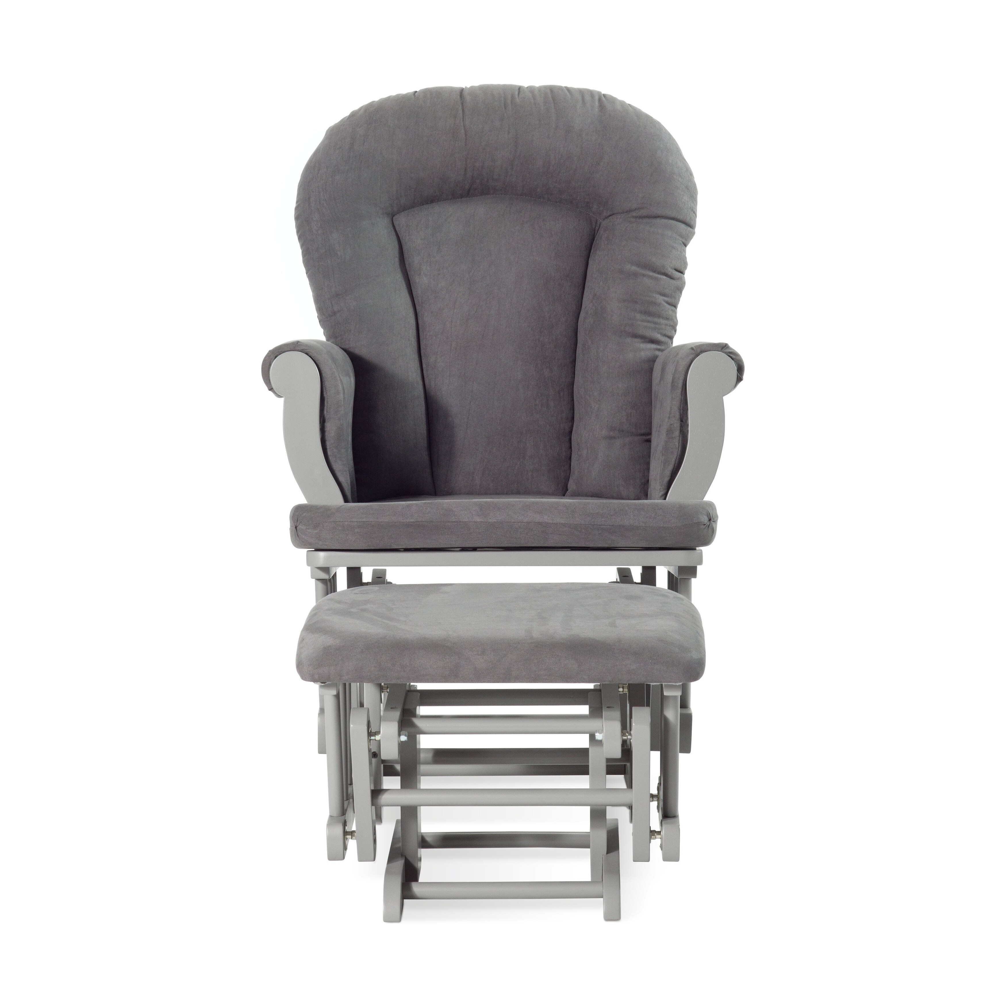 gray glider rocker with ottoman