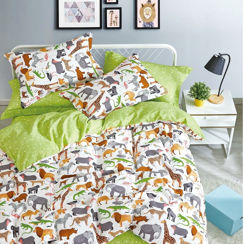 Porch & Den Brauner Animal Print Cotton 2-piece Twin/Twin XL Comforter Set
