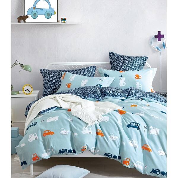 Shop Porch Den Harnish Car Cotton 3 Piece Queen Full Comforter