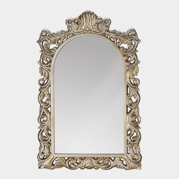 arched wall mirror gold
