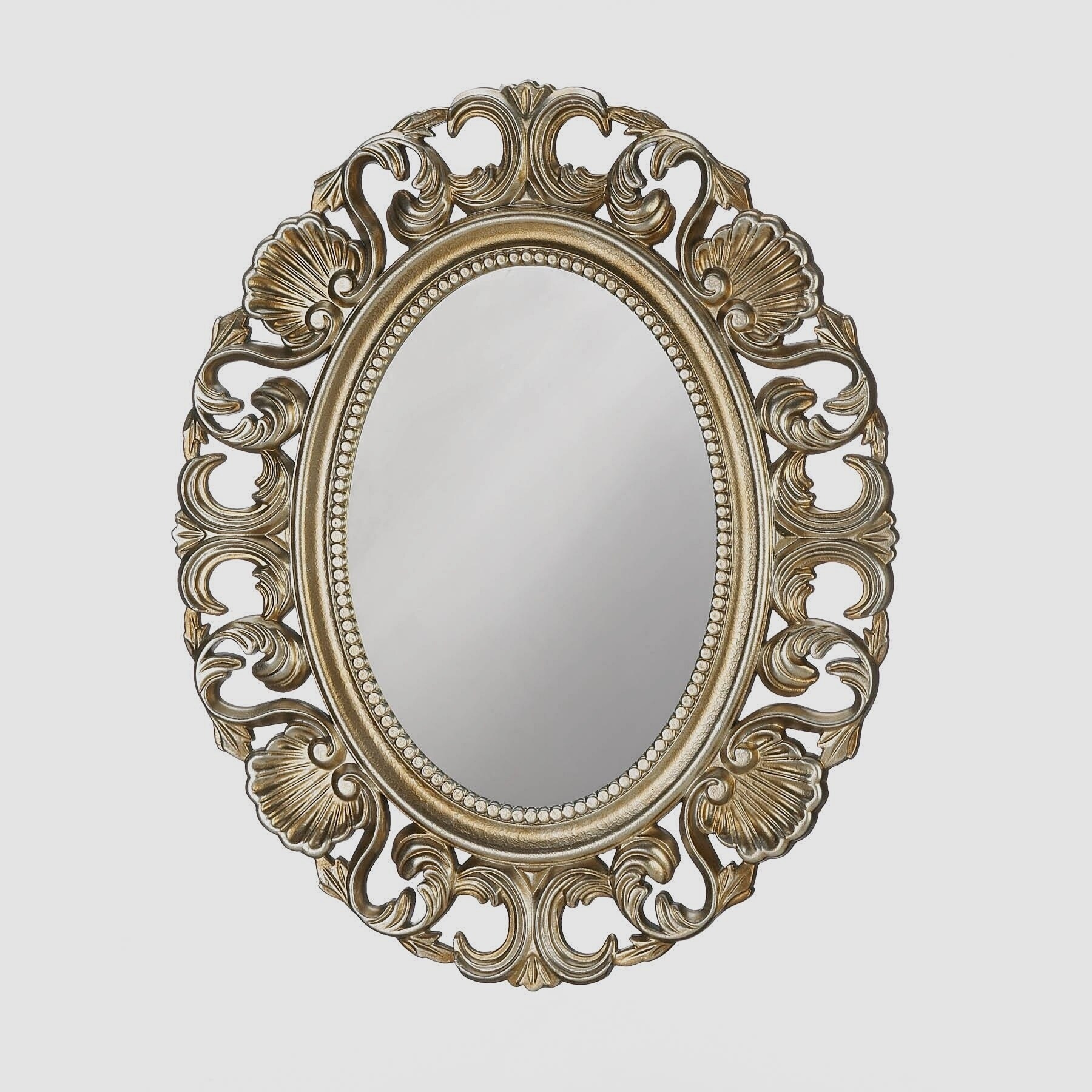 Shop Vintage Style Gold Oval Wall Mirror On Sale Overstock