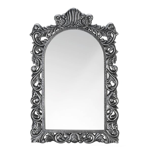 Vintage Style Arched Silver Wall Mirror