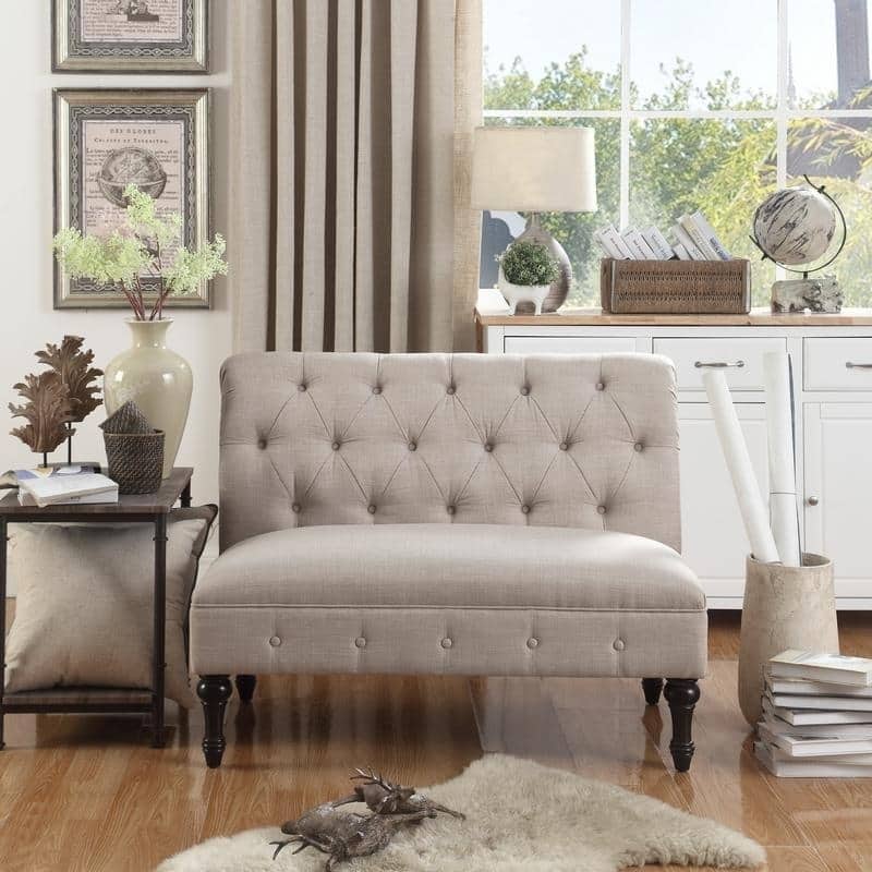 Rosevera LaGuardia Slipper Chair, Chesterfield, Armlesschair