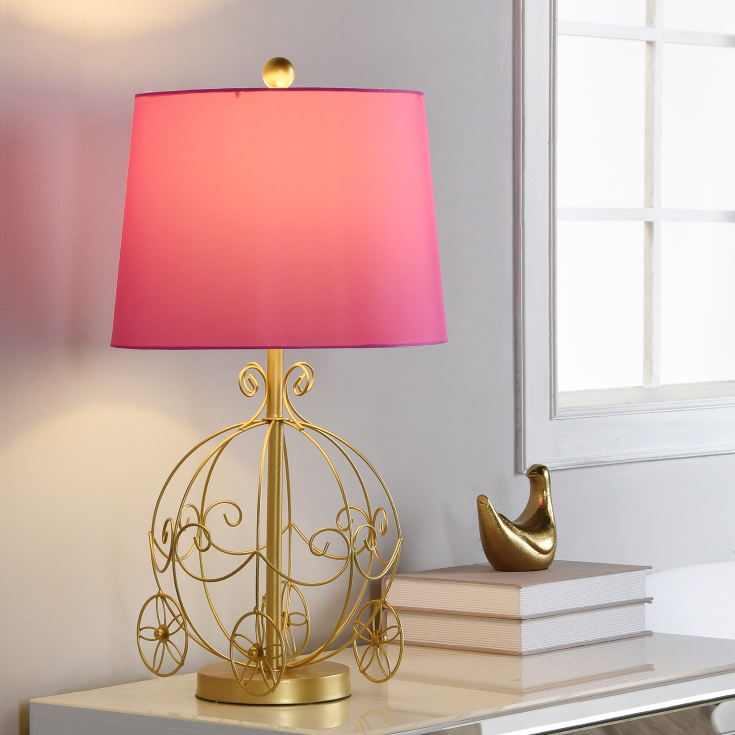 pink gold lamp
