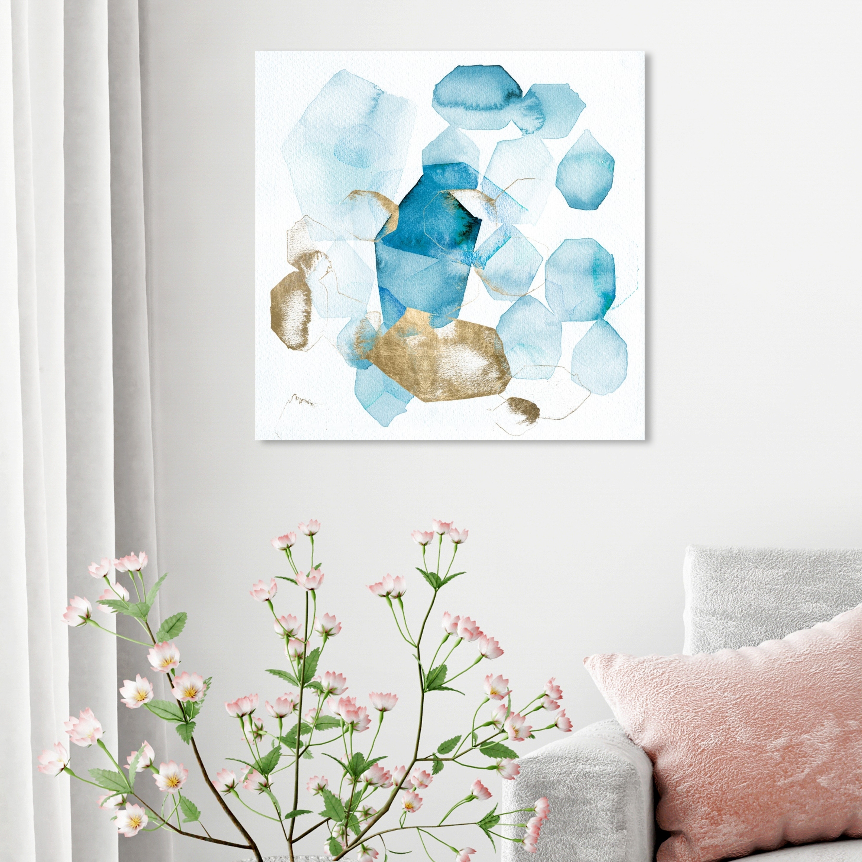 Oliver Gal 'Pebbles in the River' Abstract Wall Art Canvas Print