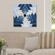 Oliver Gal 'azure Star' Abstract Wall Art Canvas Print - Blue - Bed 