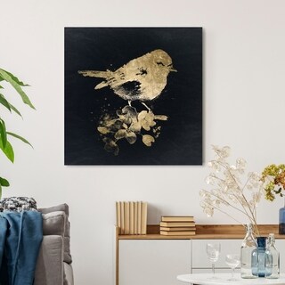 Oliver Gal 'Gold Bird' Animals Wall Art Canvas Print - Black, Gold ...