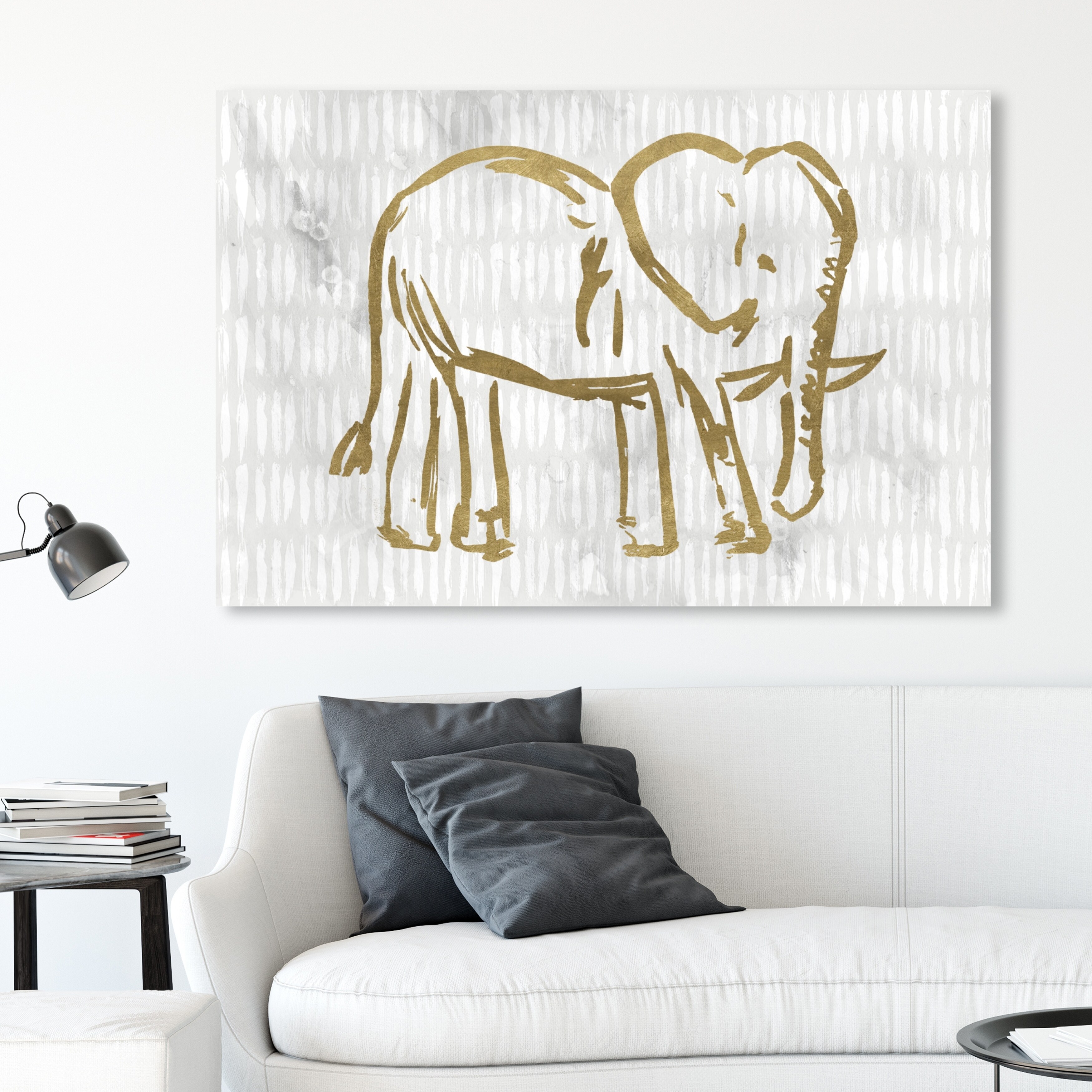 gold elephant wall art