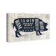 Oliver Gal 'pork Butcher Cuts Chart' Animals Wall Art Canvas Print 