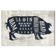 Oliver Gal 'pork Butcher Cuts Chart' Animals Wall Art Canvas Print 