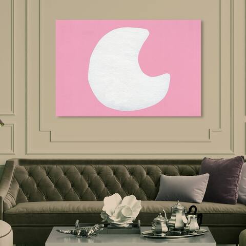 Oliver Gal 'Moon' Astronomy and Space Wall Art Canvas Print - Pink, White