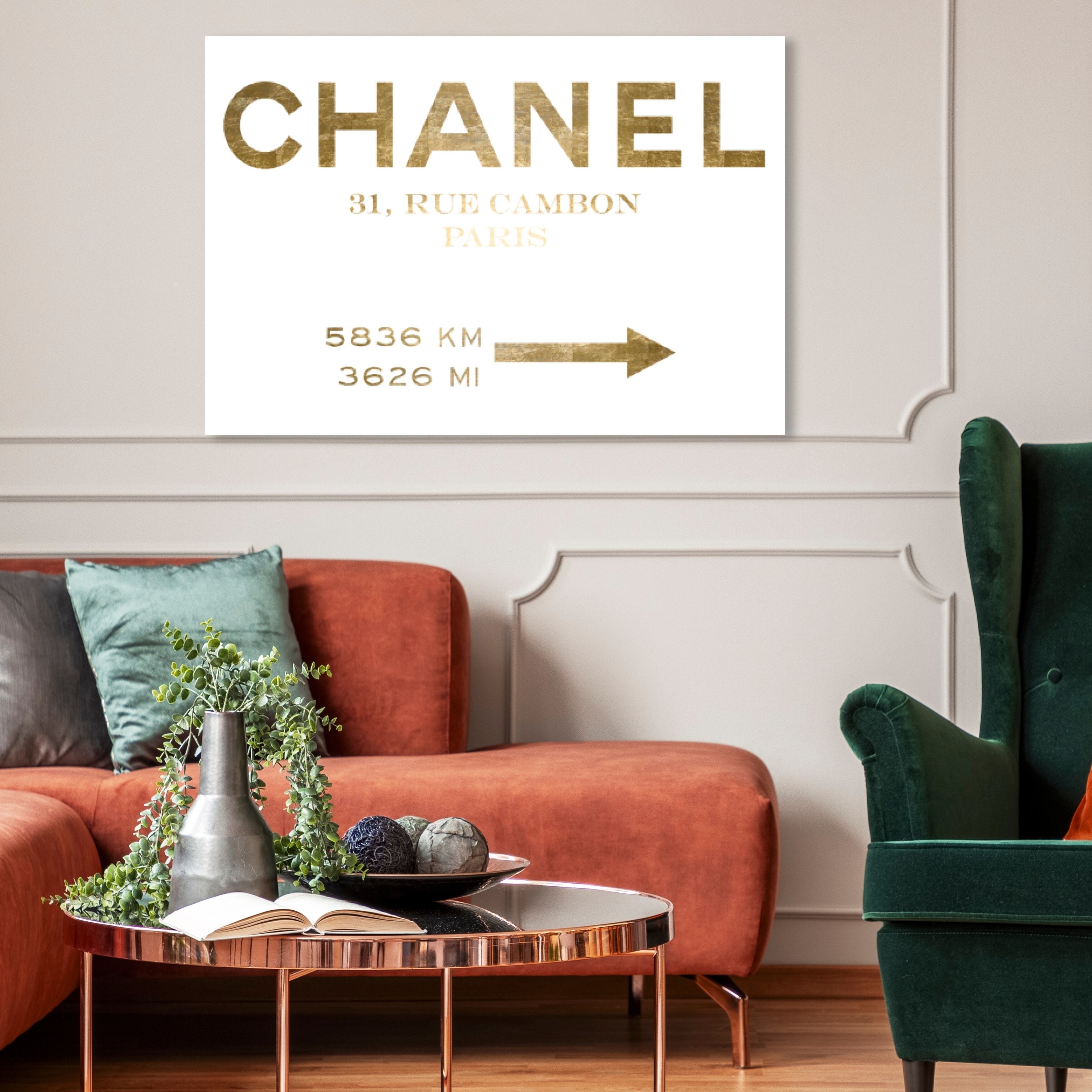 Oliver Gal ちょうどいい 61x41cm Couture Road Sign Minimalist Oliver Gal 'Couture Road Sign Minimalist' Fashion and Glam