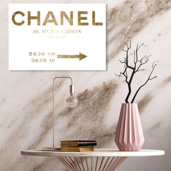 Oliver Gal ちょうどいい 61x41cm Couture Road Sign Minimalist Oliver Gal 'Couture Road Sign Minimalist' Fashion and Glam