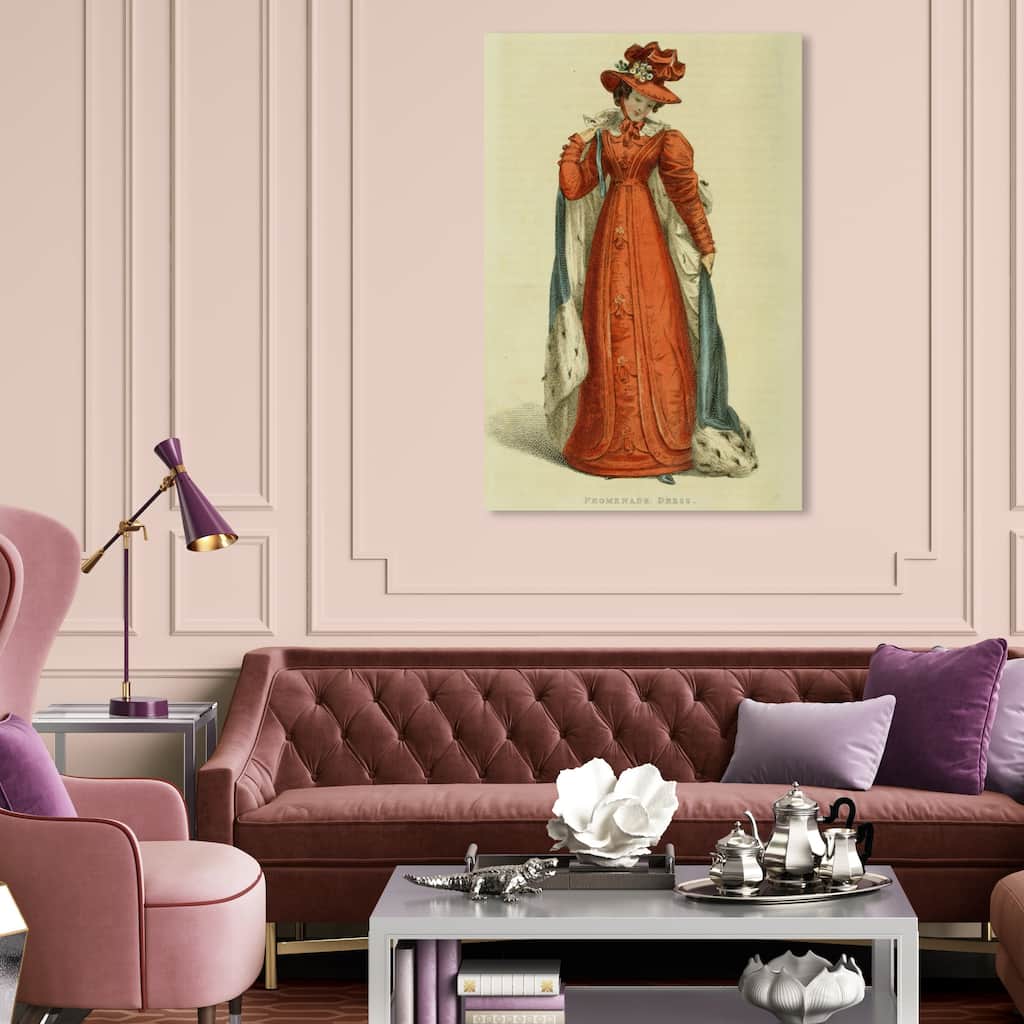 Oliver Gal 'Promenade Dress' Fashion and Glam Wall Art Canvas Print - Red, White
