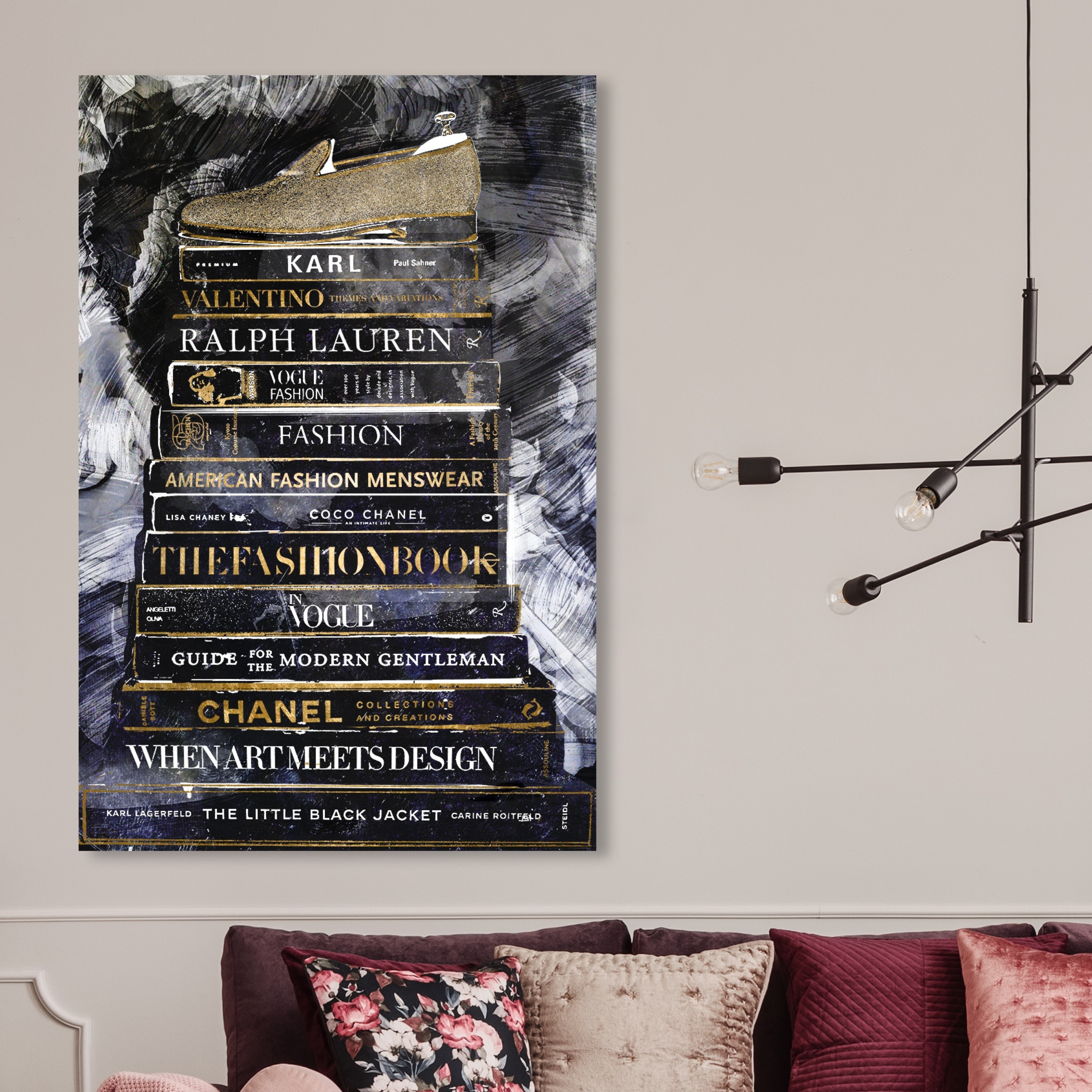 Oliver Gal 'Stacked Men Style' Fashion and Glam Wall Art Canvas Print -  Black, Gold - On Sale - Bed Bath & Beyond - 28595876