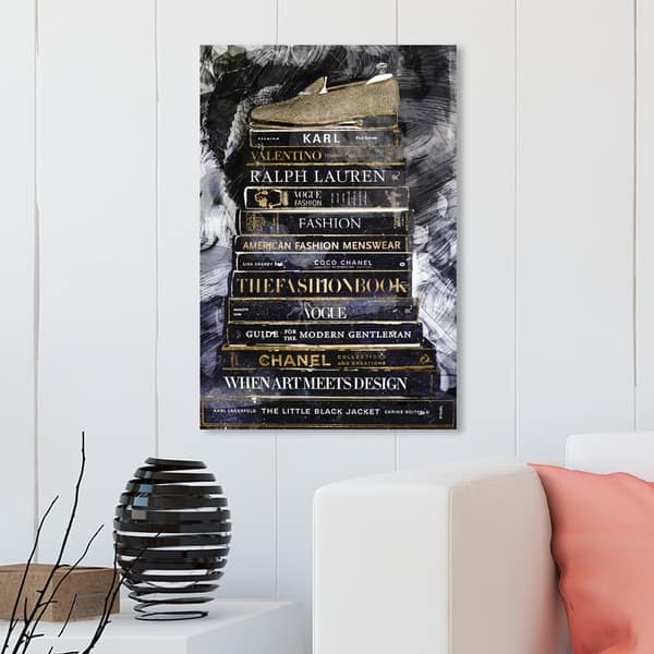 Shop Oliver Gal Stacked Men Style Fashion And Glam Wall Art Canvas Print Black Gold Overstock 28595876