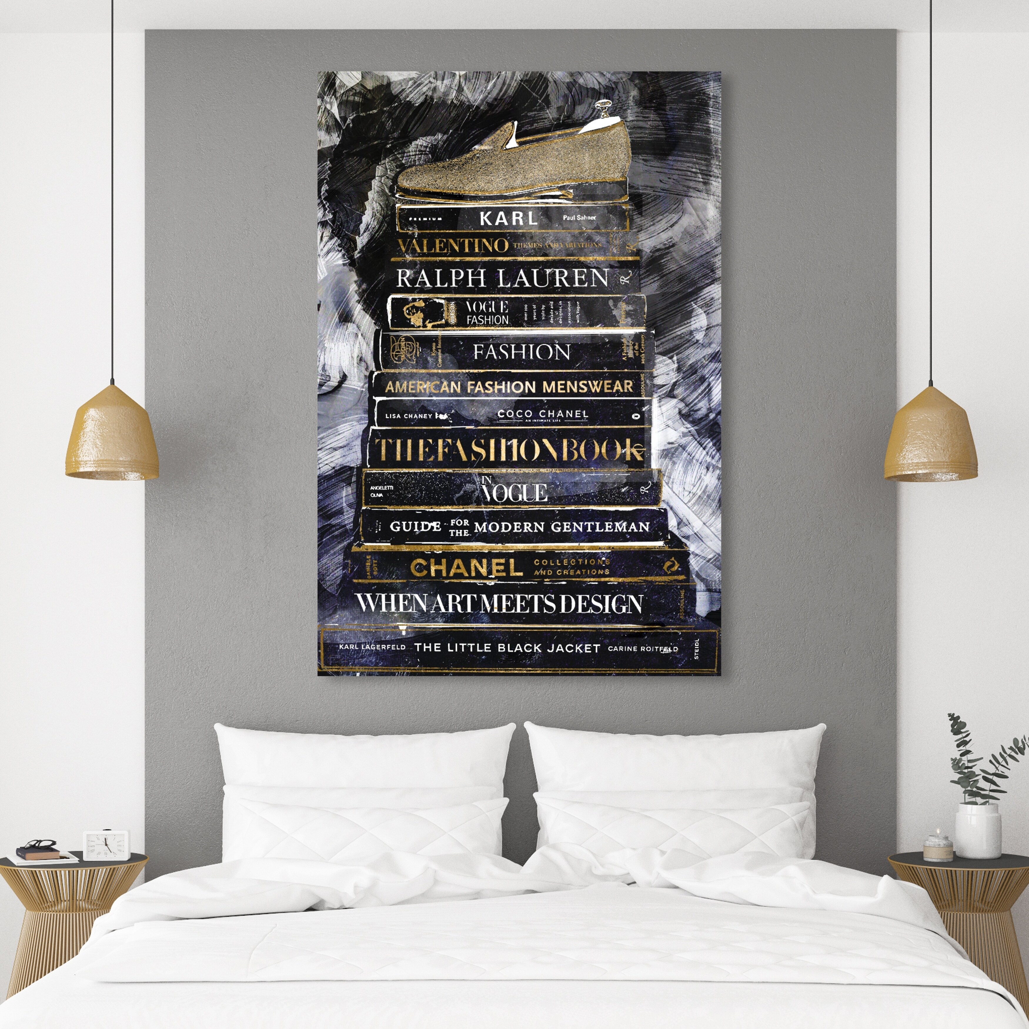 Oliver Gal Champagne Light Reading Light Blue Fashion Wall Art Canvas - Bed  Bath & Beyond - 33003821
