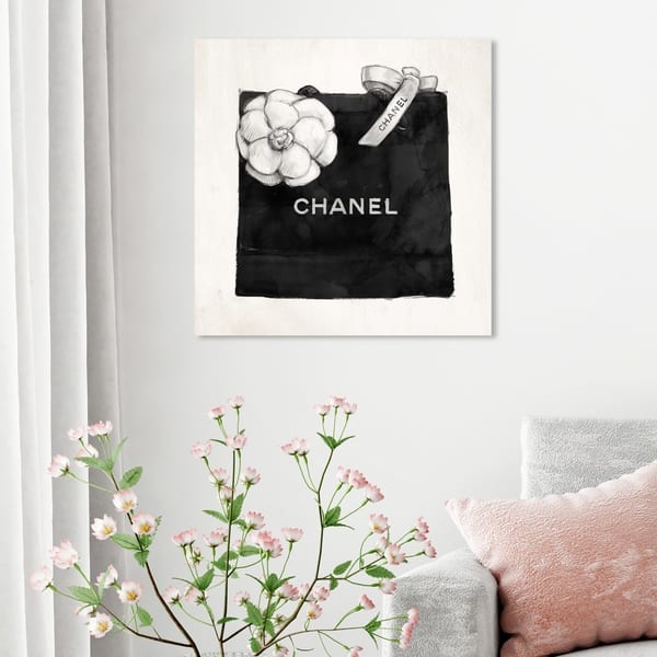 black and white chanel canvas