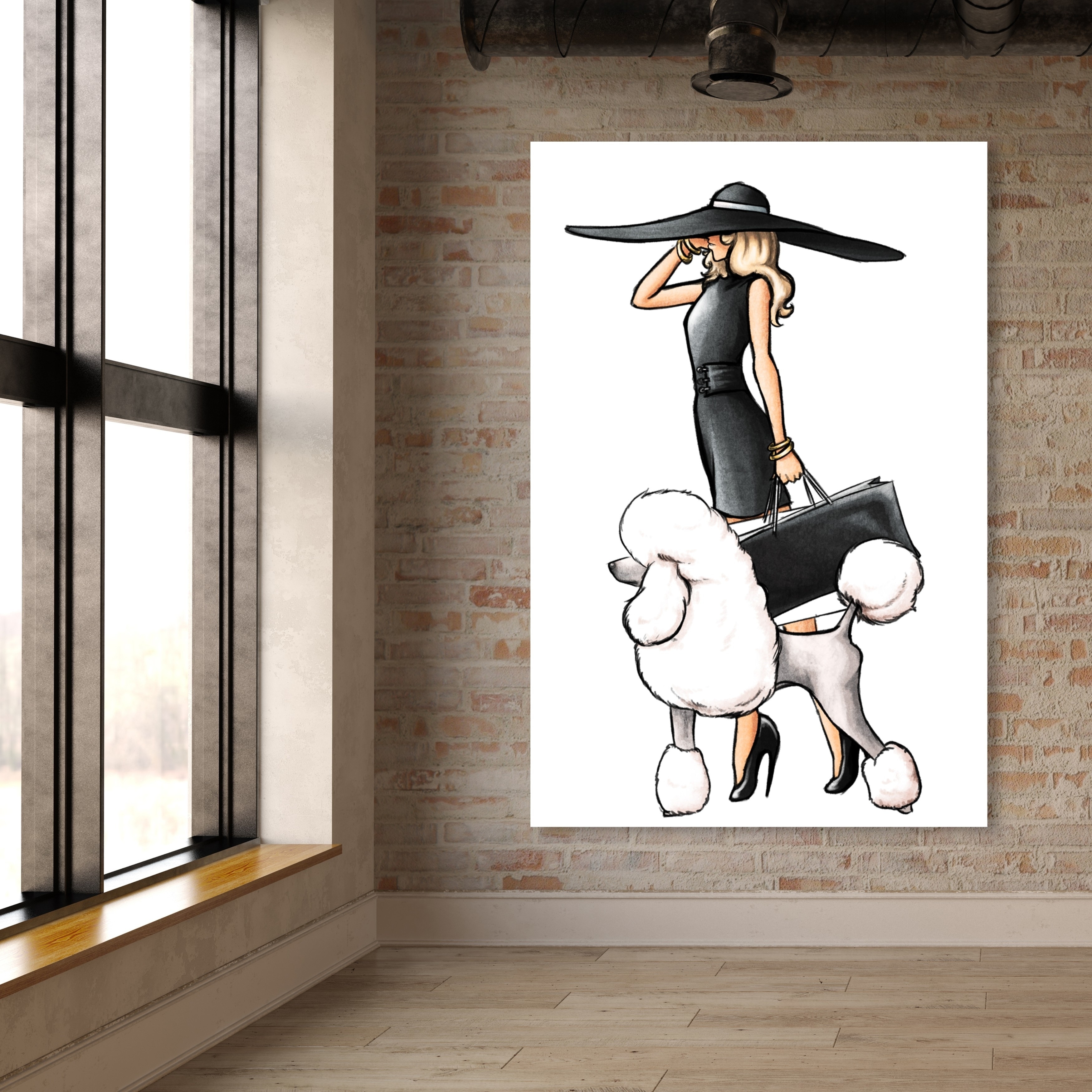 Oliver Gal 'Glam on a Stroll' Fashion and Glam Wall Art Canvas