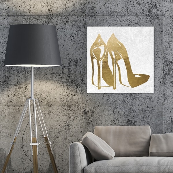 Oliver Gal 'Gold and Velvet Heels' Fashion and Glam Wall Art Canvas ...